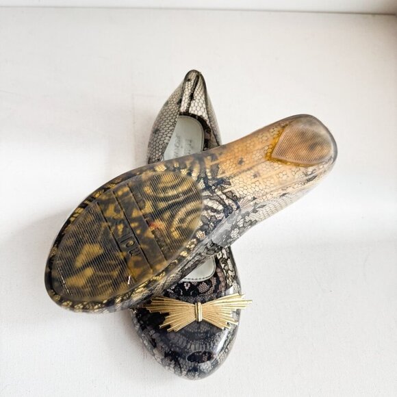 Melissa X Jason Wu Lace Motif Peep Toe Flats 10 - Picture 8 of 8